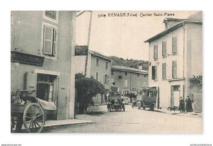 Renage (Isère), Quartier Saint-Pierre, carte postale animée