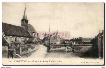 CPA Rethondes L'Eglise Et Le Bureau De Poste