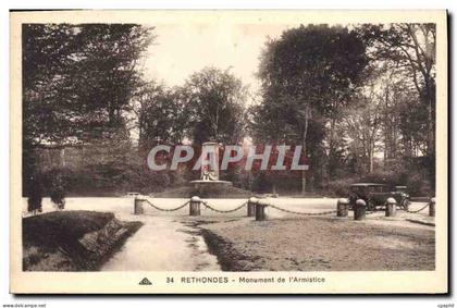 CPA Rethondes Monument de l'Armistice