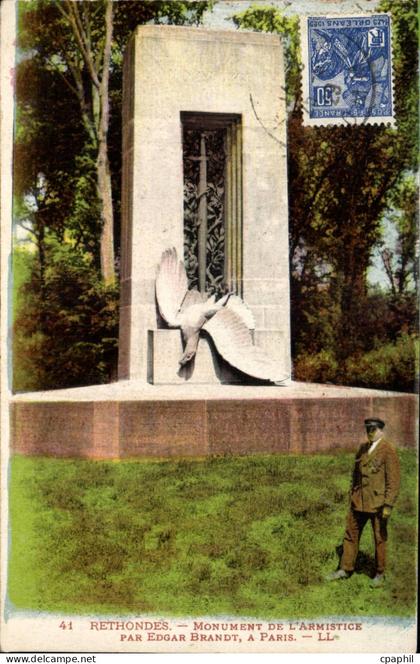 CPA Rethondes Monument de l'armistice par Edgar Brandt a Paris