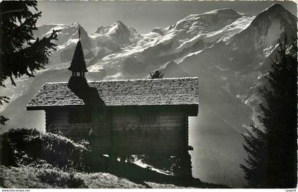 CPA Dans le clair matin venez faire une poiere pour les montagnards Chaine du Mont Blanc
