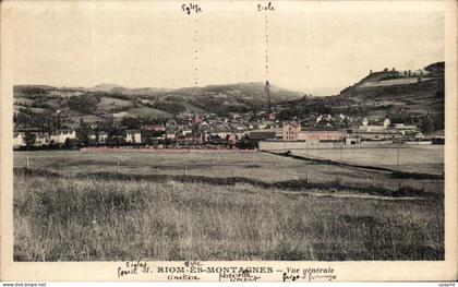 CPA Riom Es Montagnes Vue Generale