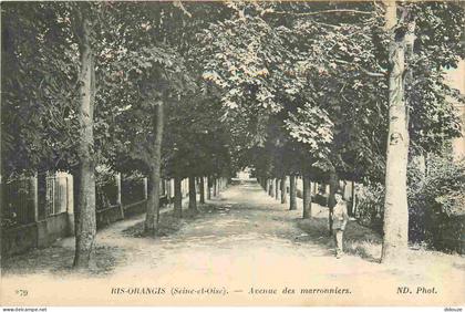 91 - Ris Orangis - Avenue des marronniers - Animée - CPA - Voir Scans Recto-Verso