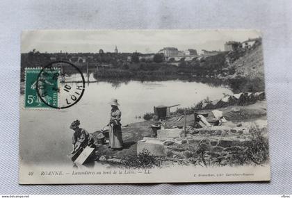 Roanne, lavandières au bord de la Loire, Loire 42