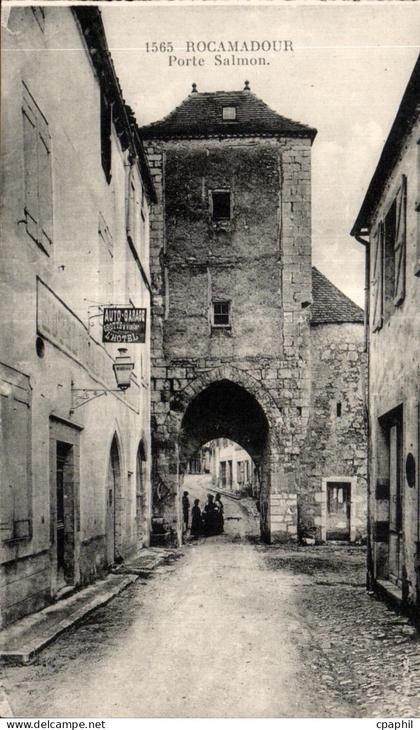 CPA Rocamadour Porte Salmon