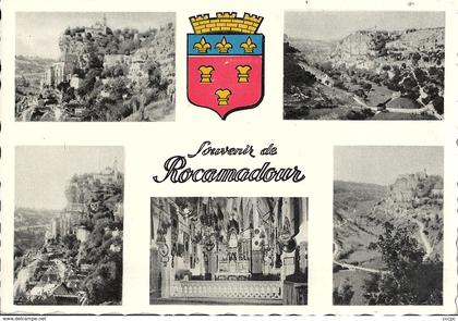 CPSM Rocamadour Blason vues multiples