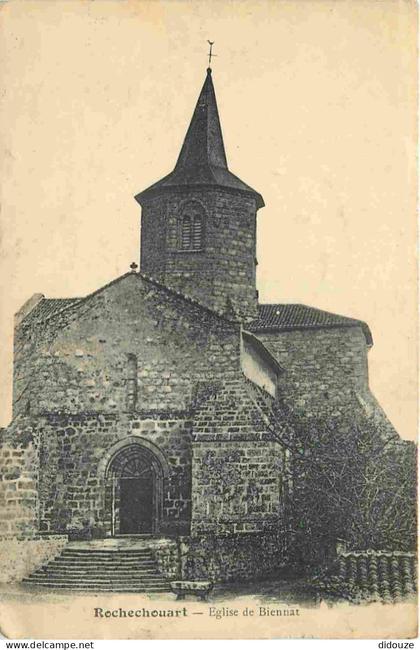 87 - Rochechouart - Eglise de Biennat - CPA - Voyagée en 1916 - Voir Scans Recto-Verso