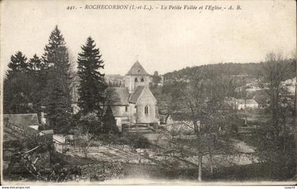 CPA Rochecorbon La Petite Vallee Et l'Eglise