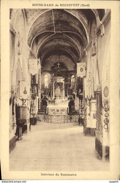 CPA Notre Dame de Rochefort Gard Interieur du Sanctuaire