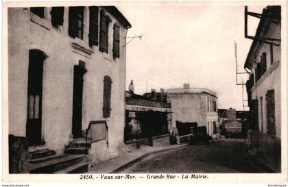 CPA   Carte Postale France Vaux sur Mer Grande Rue  la Mairie  1922 VM107255
