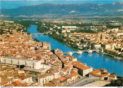 Carte Postale - 26 - Romans sur Isere - Bourg de Péage - Vue générale aérienne - au fond Massif du Vercors - Carte Dente
