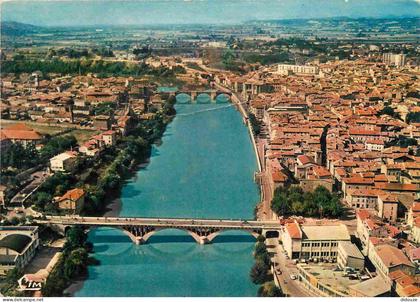 Carte Postale - 26 - Romans sur Isere - Vue aérienne des deux Ponts sur l'Isère - CPM - Etat froissure visible - Voir Sc