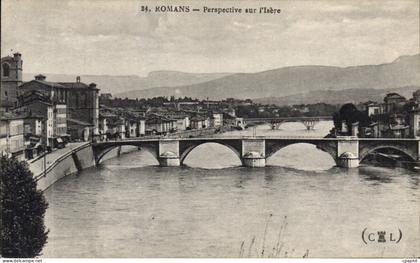CPA Romans Perspective sur l'Isere