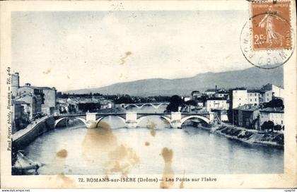 CPA Romans Sur Isere Les Ponts Sur l'Isere
