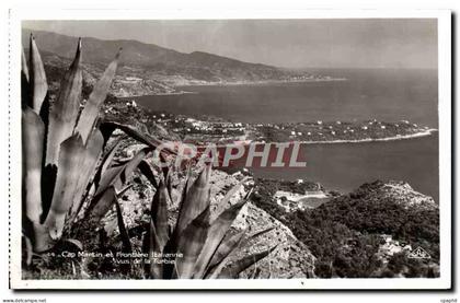 CPA Roquebrune Cap Martin et frontiere italienne vus de la Turbie