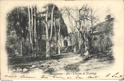 CPA Roquefavour L'Entree de l'Ermitage