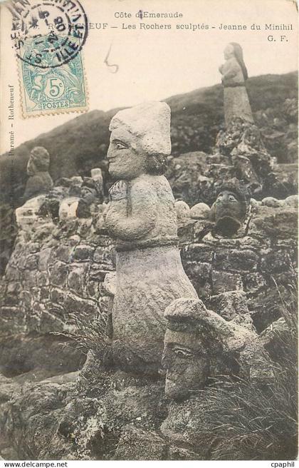 CPA Rotheneuf Les Rochers sculptes