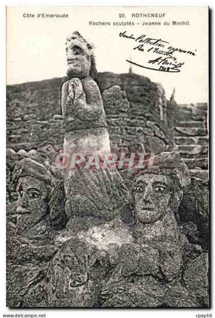 Rotheneuf CPA Rochers sculptes Jeanne du Minihil