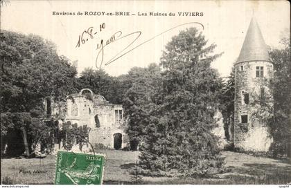 Rozay en Brie - Les Ruines de Viviers - CPA