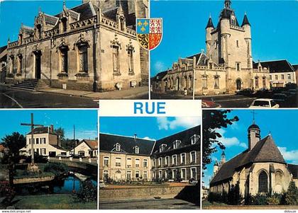 80 - Rue - Multivues - Blasons - Flamme Postale de Rue - CPM - Voir Scans Recto-Verso