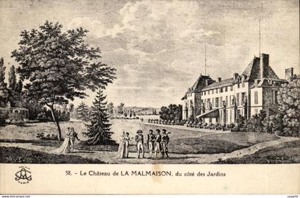 Rueil - Le Chateau de la Malmaison du Cote des Jardins - CPA