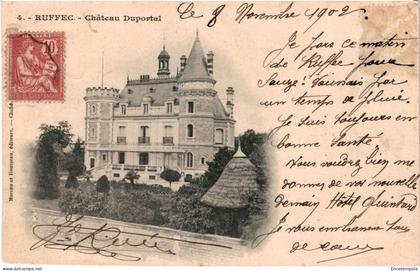CPA  Carte Postale France  Ruffec Château Duportal 1902  VM105541