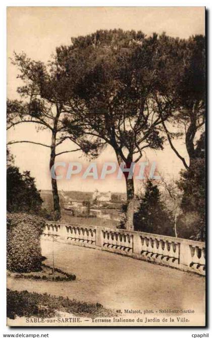 Sable sur Sarthe - Terrasse Italienne du Jardin de la VIlle - CPA