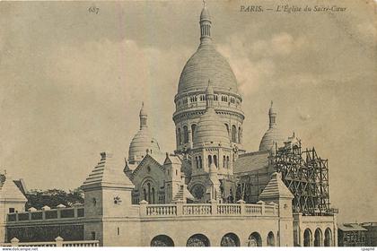 CPA Paris L'Eglise du Sacre Coeur