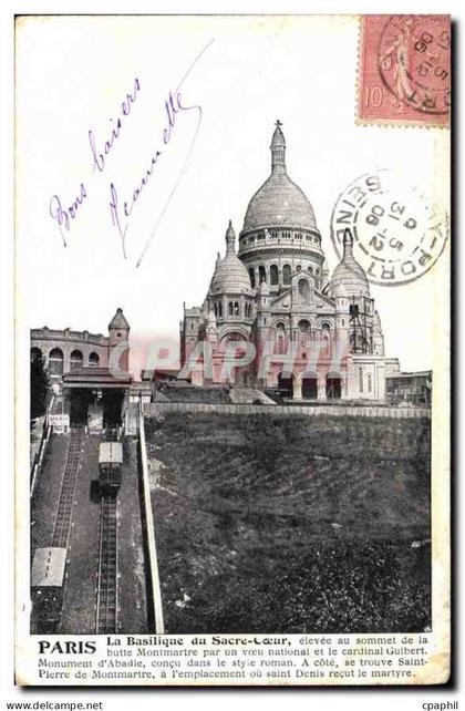 CPA Paris la Basilique du Sacre Coeur