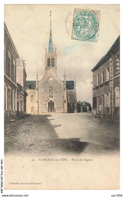 CAR-ADPP10-0632-53 - SAINT-AIGNAN-SUR-ROE - Place de l'église