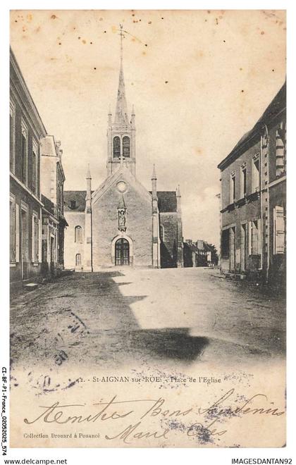 CI-BFP1-0288-53 - SAINT-AIGNAN-SUR-ROE - Place de l'église
