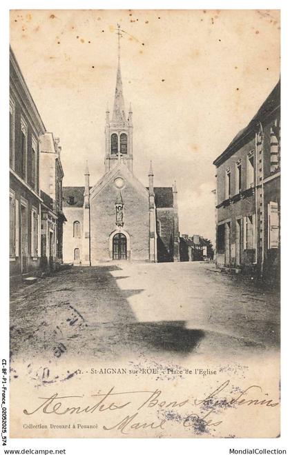 CI-BFP1-0288-53 - SAINT-AIGNAN-SUR-ROE - Place de l'église