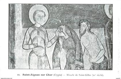 CPA Saint Aignan sur Cher Crypte Miracle de Saint Gilles