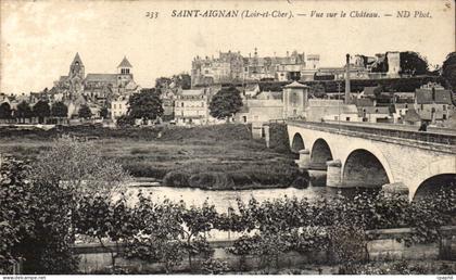 CPA Saint Aignan Vue sur le chateau
