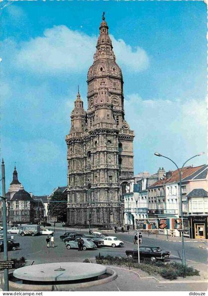 Carte Postale - 59 - Saint Amand les Eaux - La Tour de l'ancienne Abbaye de St-Amand - Place - Automobiles - CPM - Voir