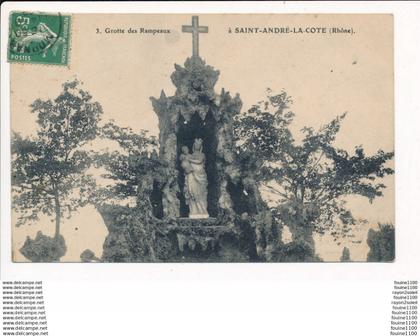 carte de SAINT ANDRE LA COTE grotte de rampeaux ( statue de la vierge )
