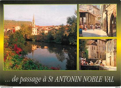 Carte Postale - 82 - Saint Antonin Noble Val - Multivues - Flamme Postale de Montpezat de Quercy - CPM - Voir Scans Rect