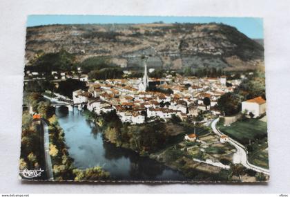 Cpm 1965, Saint Antonin Noble Val, la ville dans son nid, vue aérienne, Tarn et Garonne 82