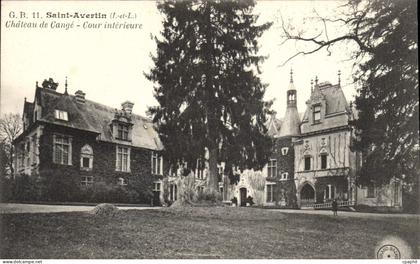 CPA Saint Avertin Chateau de Cange Cour interieure