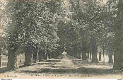 95 - Saint-Brice-sous-Forêt - Allée du Château du Luat - CPA - Oblitération de 1913 - Etat froissure - Voir Scans Recto-