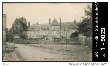 89 Saint-Bris-le-Vineux - 9 - SAINT-BRIS (Yonne) - La Mairie et l'Eglise - mairie - mairie -  /  D89D  K89024K  C89337C