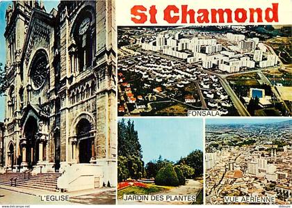 42 - Saint Chamond - Multivues - Flamme Postale de Saint Chamond - CPM - Voir Scans Recto-Verso