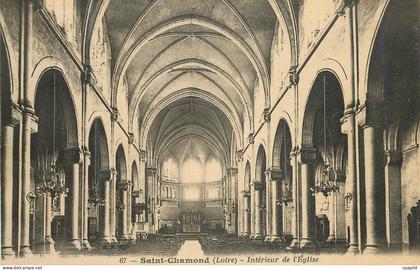 CPA Saint chamond(loire) interieur de l eglise
