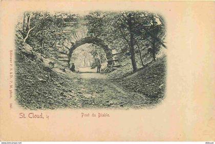 Carte Postale Ancienne - 92 - Saint Cloud - Parc de Saint Cloud - Pont du Diable - Animée - Précurseur - CPA - Voir Scan