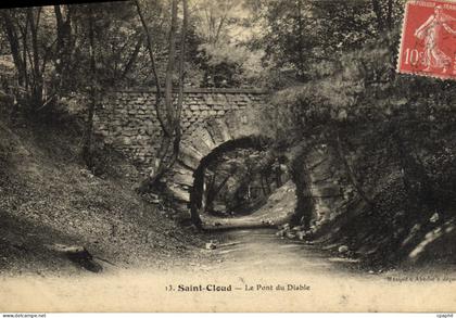 CPA Saint Cloud La Pont du Diable