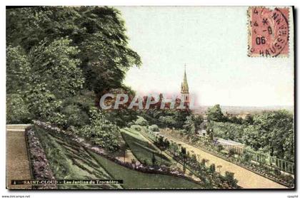 CPA Saint Cloud Les jardins du Trocadero
