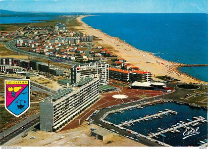 CPM La Cote Vermeille Saint Cyprien (Pyr Or) Vue aerienne le nouveau port Saint Cyprien et sa plage