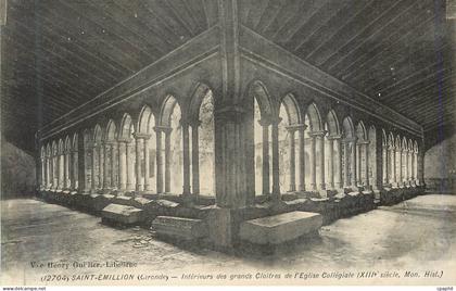 CPA (12704) saint emilion(gironde) interieurs de la grands cloitres de l eglise collegiales