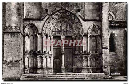 CPM Saint Emilion Eglise Collegiale Portail Nord de l'eglise collegiale