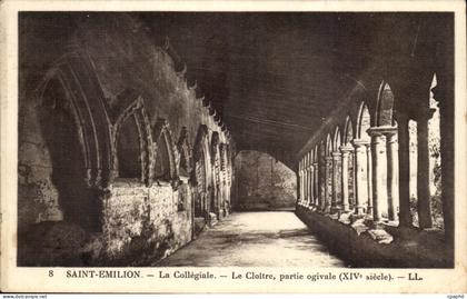 Saint Emilion CPA La collegiale Le cloitre partie ogivale